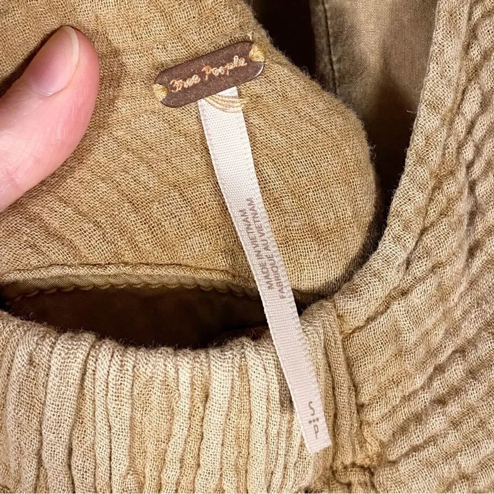 Free People Cyprus Ave Overalls Golden Brown Women's S - Picture 7 of 8
